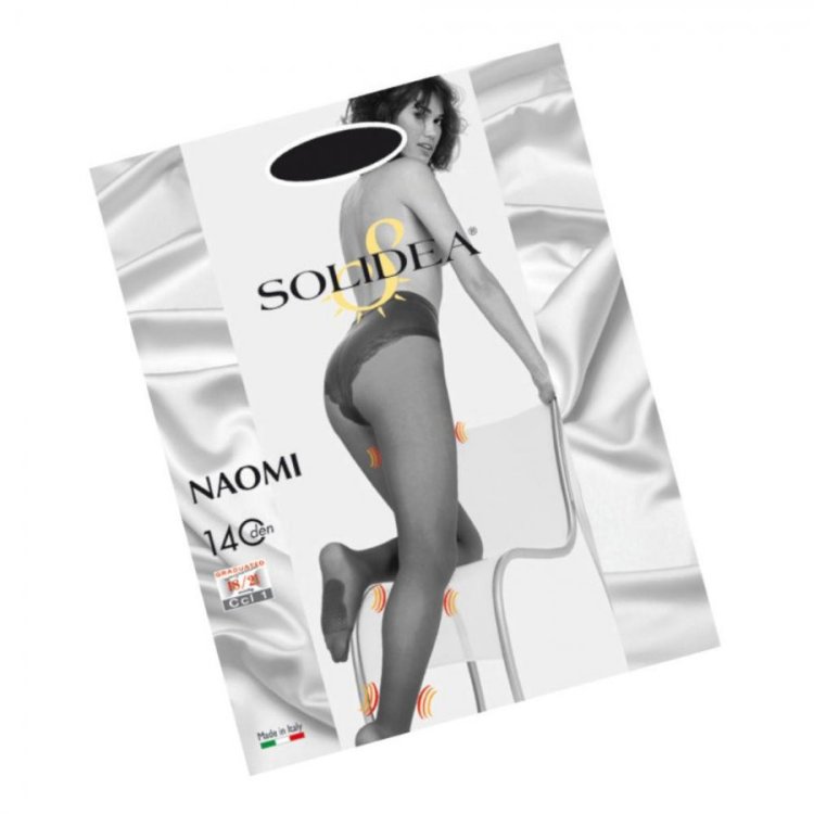 Solidea Naomi 140 Den Collant Compressivo Modellante Nero Taglia 4XL