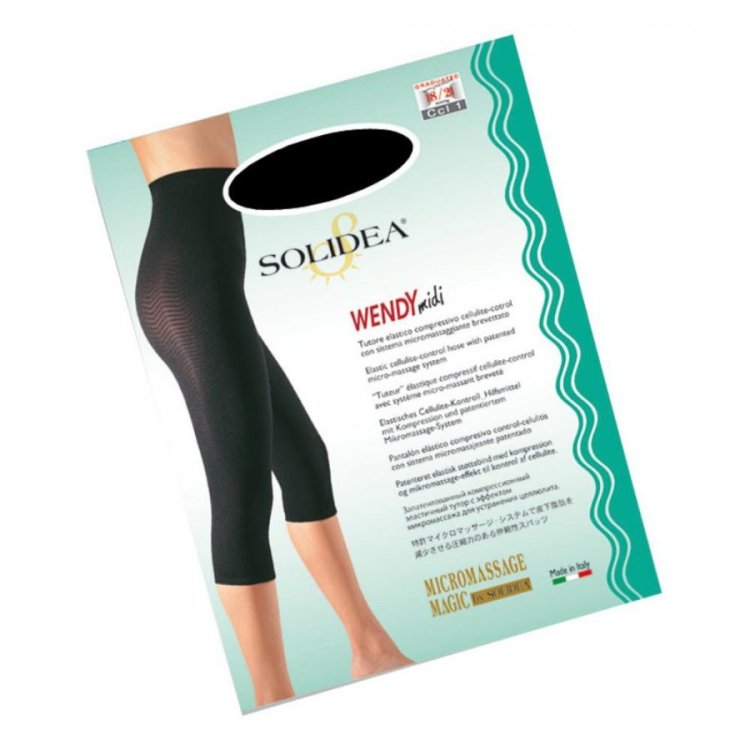 Solidea Magic Wendy Midi Tutore Nero Taglia 3 Dopo Lipoaspirazione