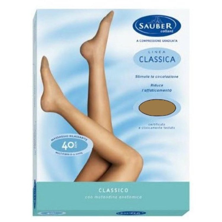 Sauber Collant Classico 40 Denari Beige Taglia V