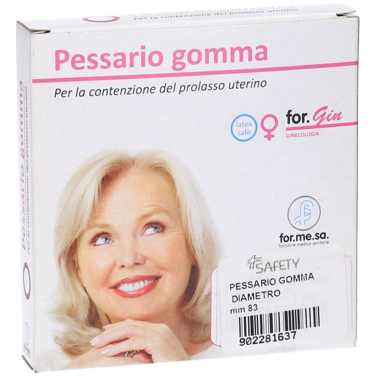 Safety Pessario in Gomma Rosso 83mm per Prolasso Uterino