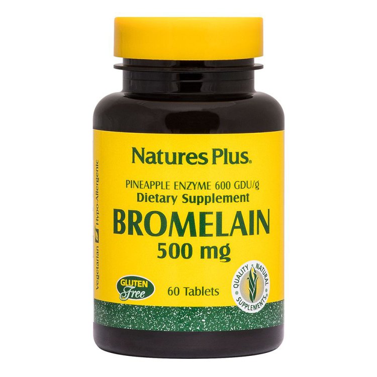 Nature's Plus Bromelaina 500mg Integratore Digestivo, 60 Tavolette