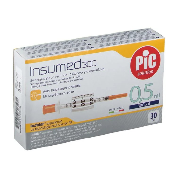 Pic Insumed Siringhe Insulina 0,5 ml 30 Pezzi
