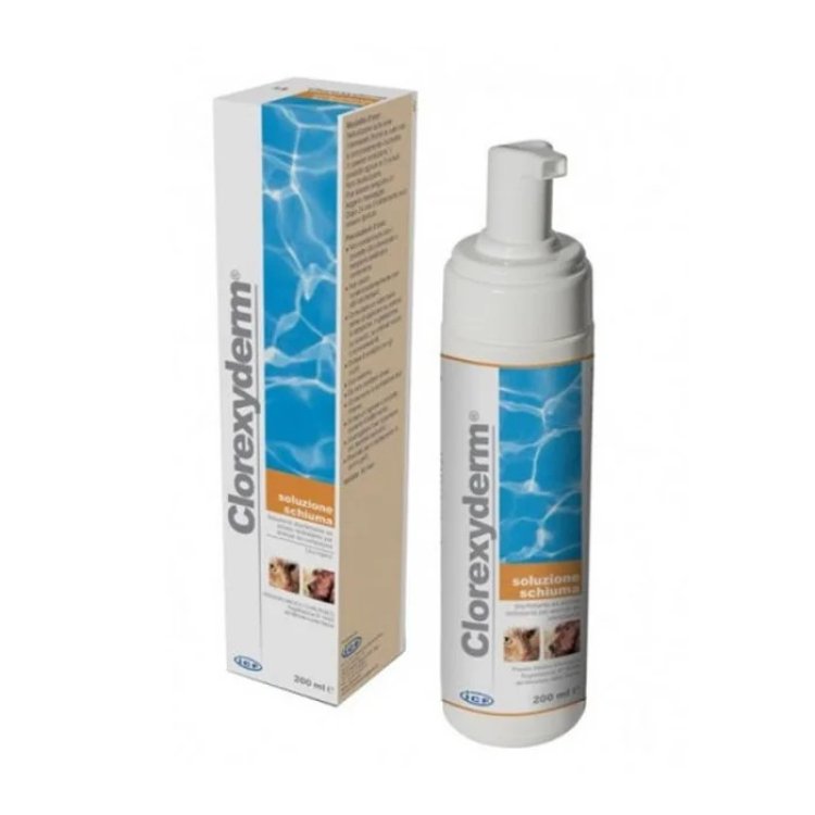ICF Clorexyderm Soluzione Schiuma Disinfettante Cani e Gatti 200 ml ICF Clorexyderm Soluzione Schiuma Disinfettante Cani e Gatti 200 ml