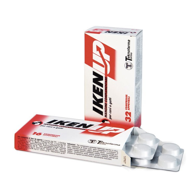 Teknofarma Iken Up Mangime Complementare per Cani e Gatti - 16 Compresse
