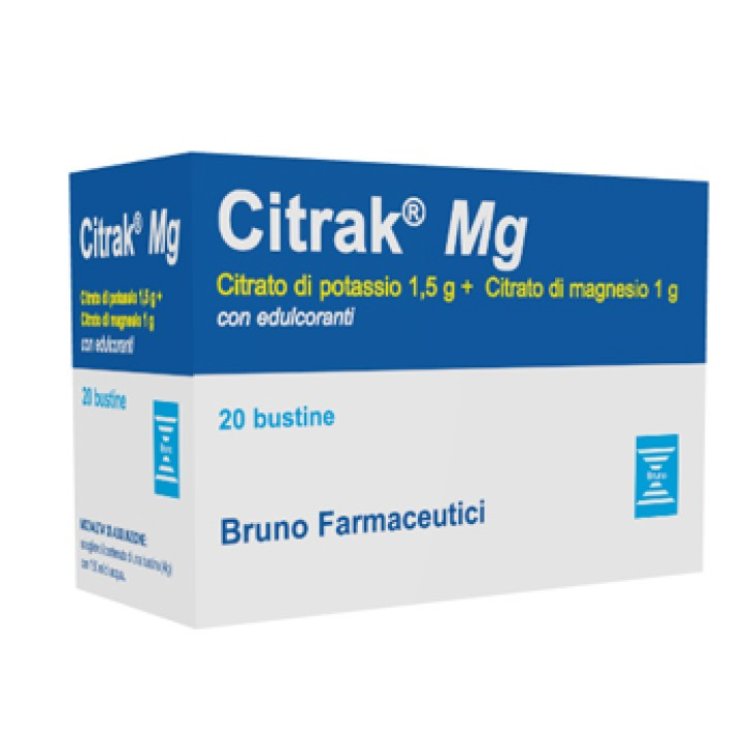 Citrak Mg Integratore Alimentare Magnesio e Potassio - 20 Buste