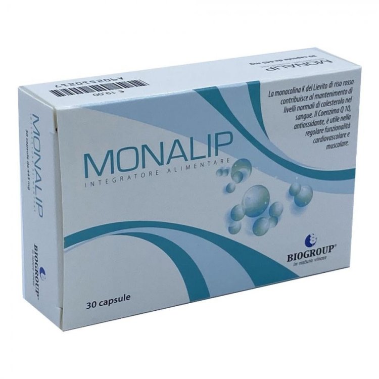 Biogroup Monalip Integratore per Controllo Colesterolo Lievito Rosso 30 Compresse