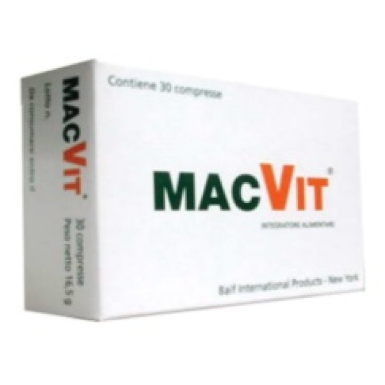 Baif Macvit Vitaminico Integratore Antiossidante in Compresse, 30 unità Baif Macvit Vitaminico Integratore Antiossidante in Compresse, 30 unità