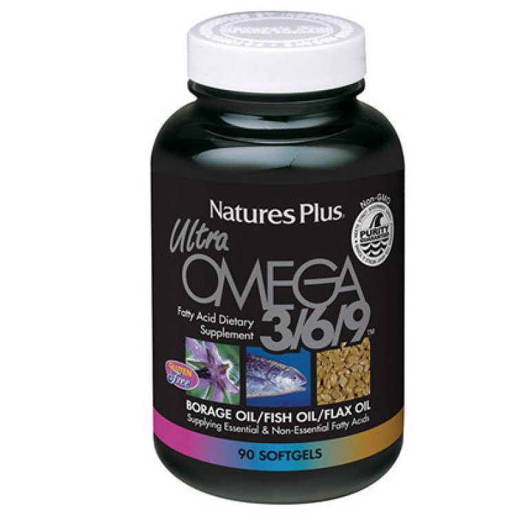 Nature's Plus Ultra Omega 3 6 9 Integratore per Funzione Cognitiva - 90 Capsule