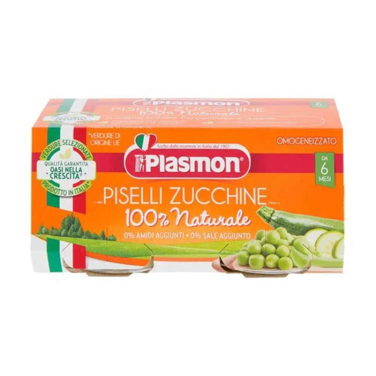 Plasmon Omogeneizzato Piselli e Zucchine per Svezzamento 2 vasetti x 80g