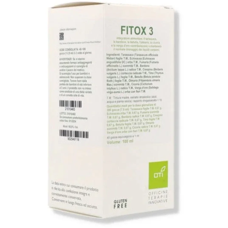 Oti Fitox 3 Gocce Parafarmaco per Drenaggio Liquidi 100ml Oti Fitox 3 Gocce Parafarmaco per Drenaggio Liquidi 100ml