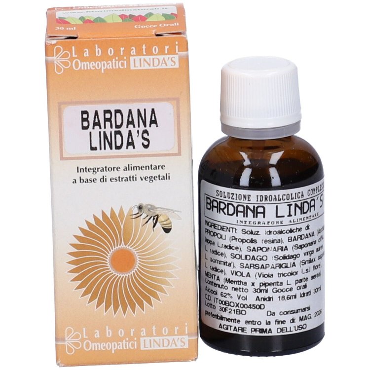 Linda's Bardana Gocce Integratore per la Pelle 30ml