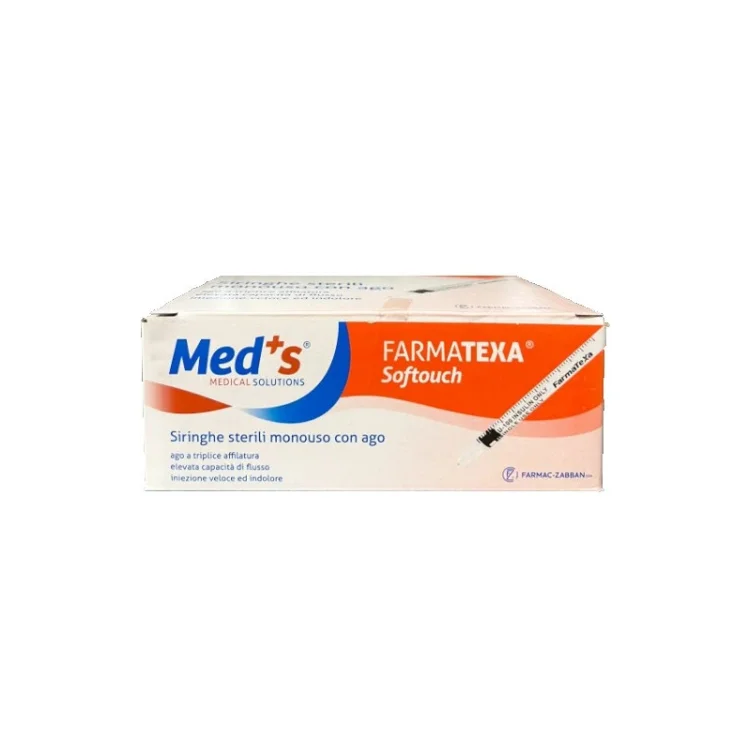 Meds Siringa Sterile Monouso 1ml con Ago Staccabile G27 per Iniezioni