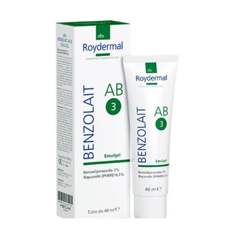 Roydermal Benzolait AB3 Emulgel per Acne, Brufoli e Punti Neri 40 ml