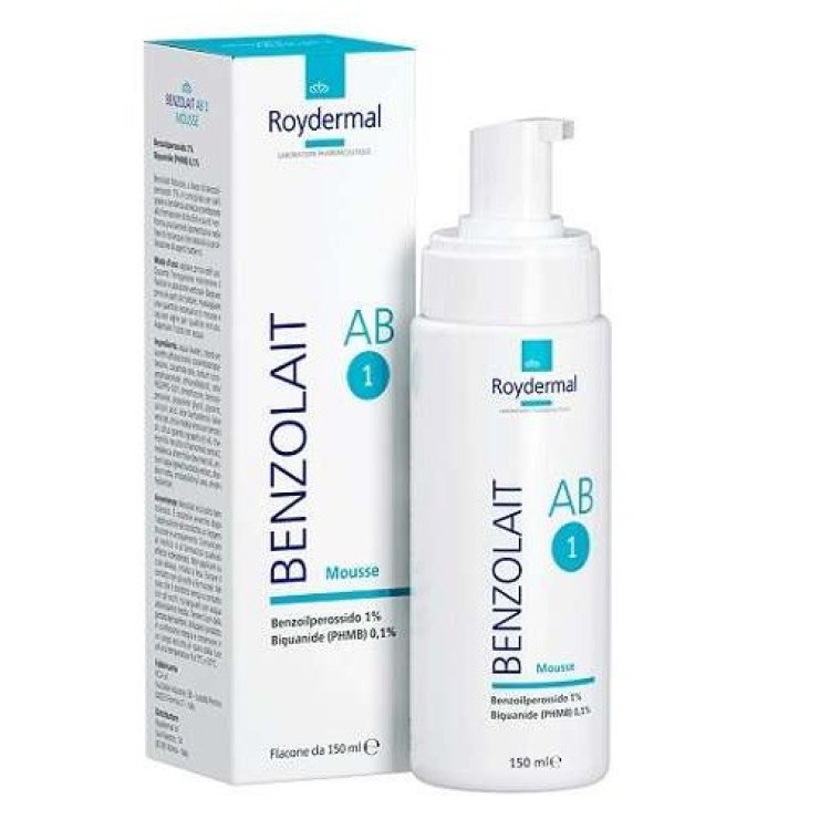 Roydermal Benzolait AB 1 Mousse per Pelle Grassa Acneica 150ml