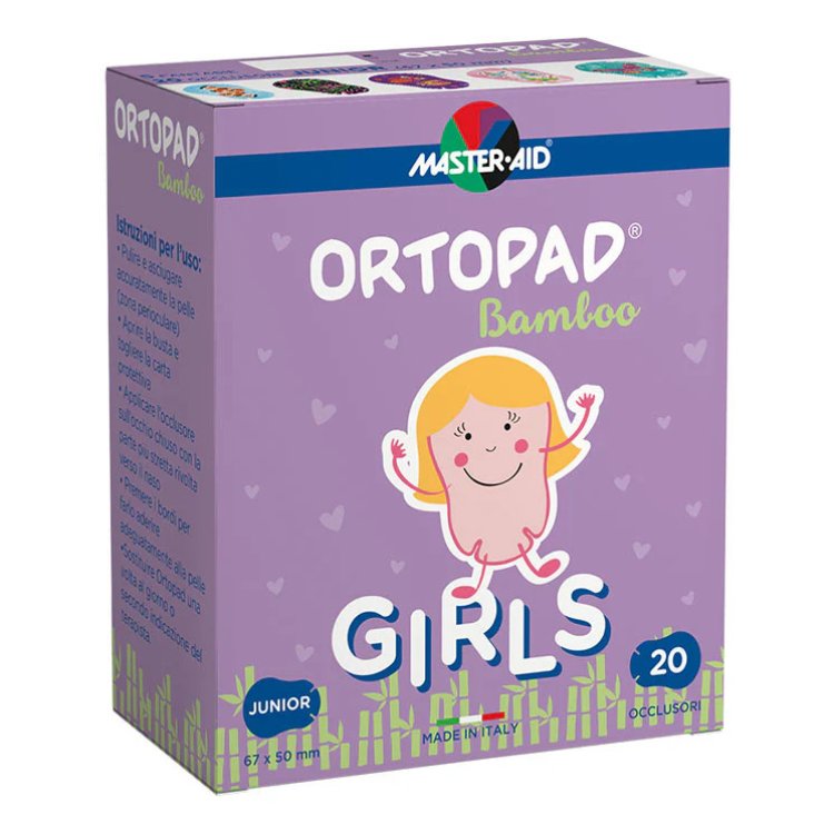 Master Aid Ortopad Girls Junior, Occlusore per Ambliopia e Strabismo, 20 Pezzi