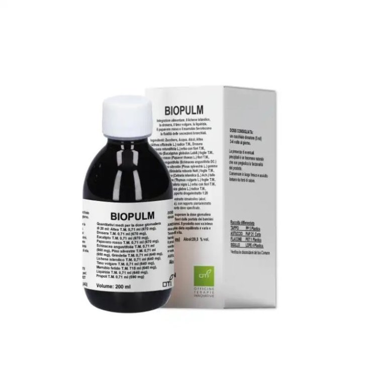 Oti Biopulm Sciroppo 200ml per Fluidit&agrave; Bronchiale
