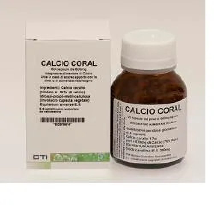 Oti Calcio Coral Integratore di Calcio per Ossa e Denti - 60 Capsule