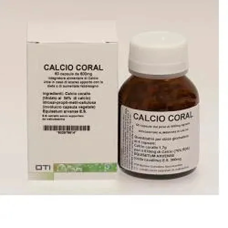 Oti Calcio Coral Integratore di Calcio per Ossa e Denti - 60 Capsule
