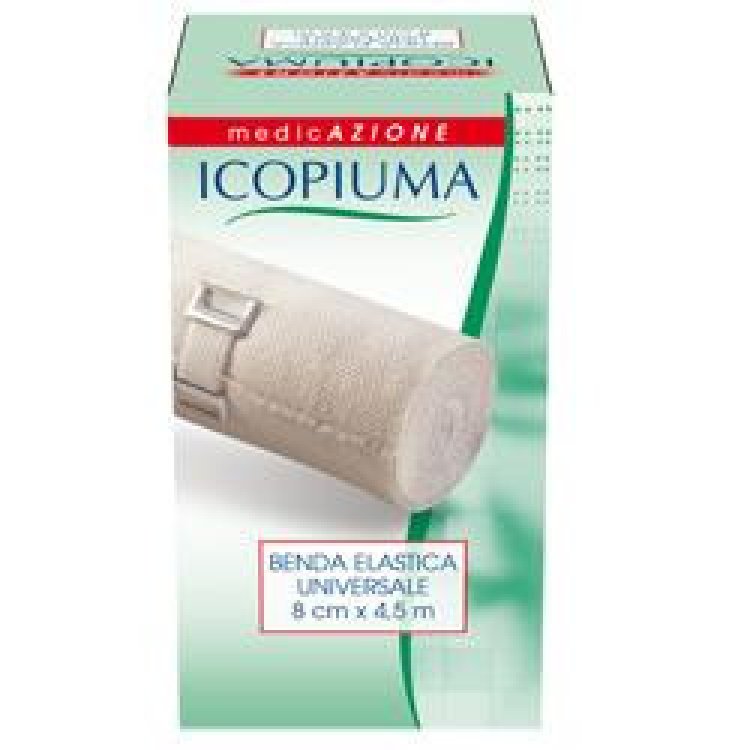 Icopiuma Benda Elastica Universale per Bendaggi e Medicazioni 8x450 cm
