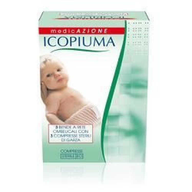 Icopiuma Benda Rete Ombelicale a Compressione Fisiologica con Garze Sterili