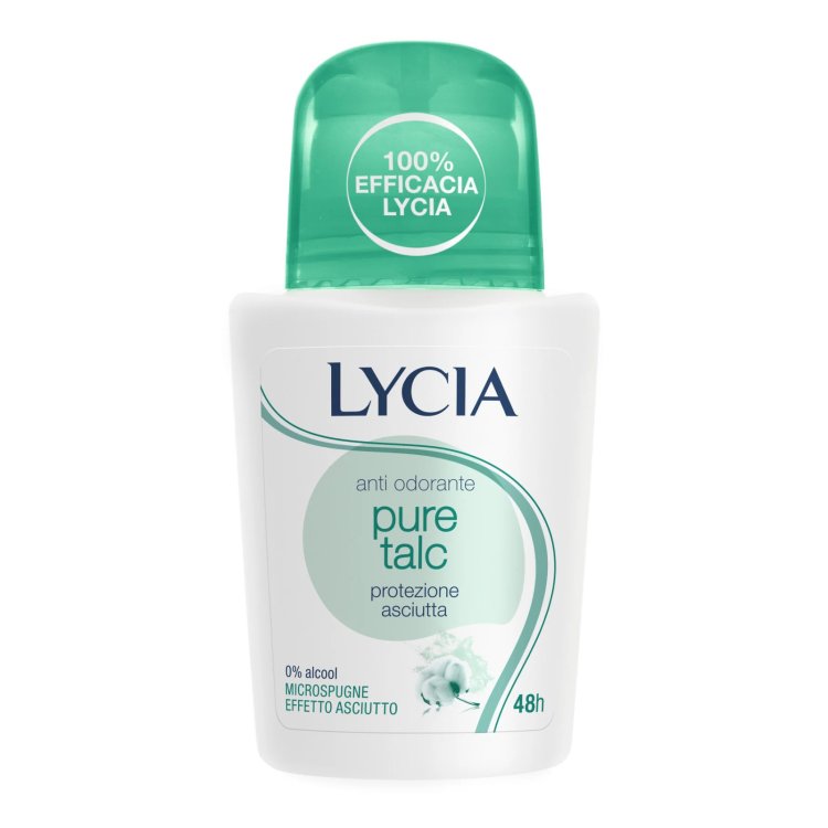 Lycia Pure Talc Deodorante Roll-on Anti-odore a Lunga Durata 50ml