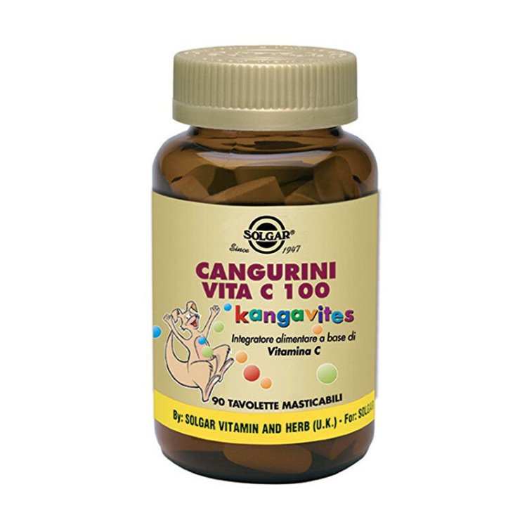 Solgar Cangurini Vita C 100 Integratore di Vitamina C per Bambini, 90 Tavolette Solgar Cangurini Vita C 100 Integratore di Vitamina C per Bambini, 90 Tavolette