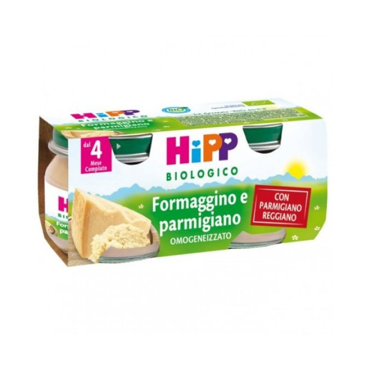 Hipp Bio Omogeneizzato Formaggino e Parmigiano Ideale per Pappe 2x80g