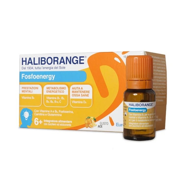 Haliborange Fosfoenergy Integratore per Bambini con Vitamine e Sali Minerali, 10 Flaconcini