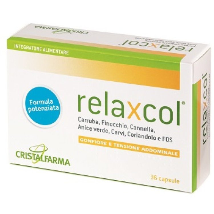 Cristalfarma Relaxcol Integratore per Gonfiore Addominale in Capsule da 36 Cristalfarma Relaxcol Integratore per Gonfiore Addominale in Capsule da 36