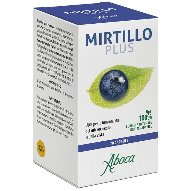 Aboca Mirtillo Plus Integratore per Microcircolo e Vista 70 Capsule