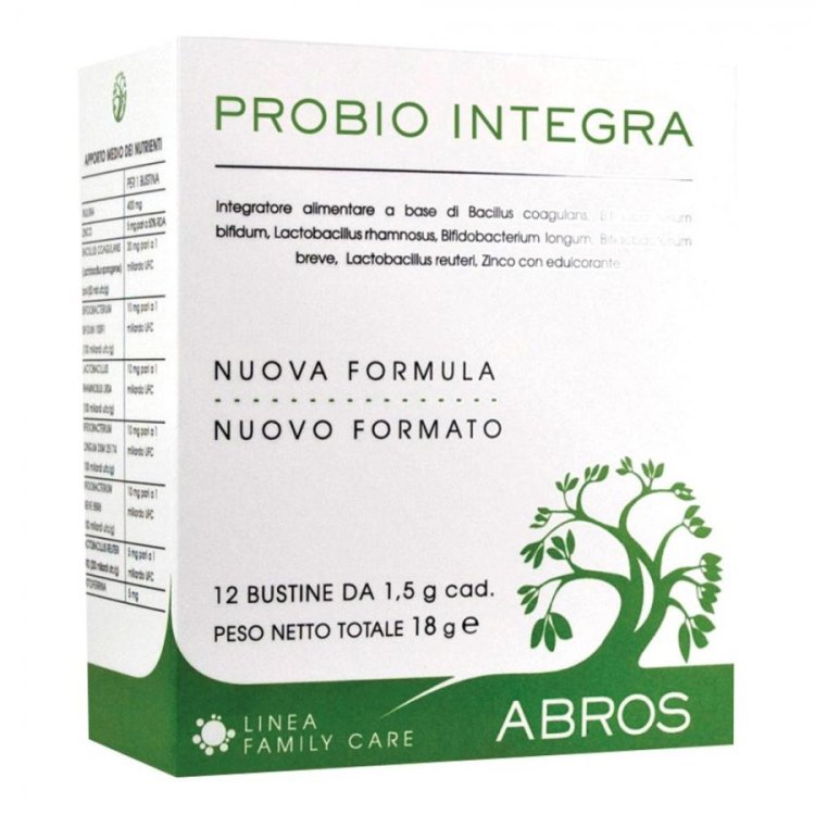 Abros Probiointegra Integratore Alimentare Probiotici per Flora Intestinale 12 Bustine
