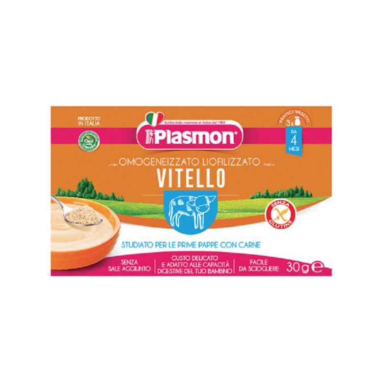 Plasmon Liofilizzato Vitello Omogeneizzato per l'infanzia 3 Vasetti da 10g Plasmon Liofilizzato Vitello Omogeneizzato per l'infanzia 3 Vasetti da 10g