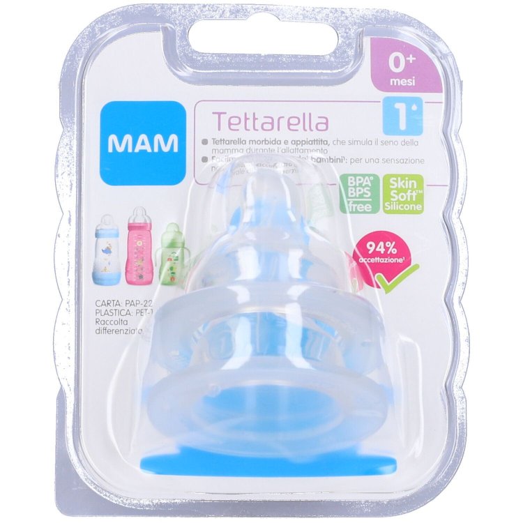 MAM Tettarella Misura 1 in Silicone SkinSoft 0+ Mesi
