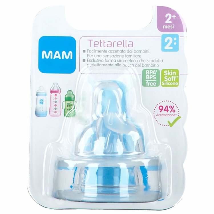 MAM Tettarella Misura 2 in Silicone SkinSoft, 2 Pezzi