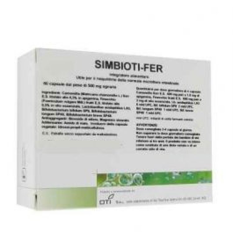 Oti Simbioti Fer Integratore Alimentare per Flora Intestinale 60 Capsule