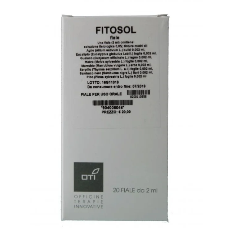 Oti Fitosol Fiale Fisiologiche per Aerosol Contro Tosse e Catarro 20 Fiale Oti Fitosol Fiale Fisiologiche per Aerosol Contro Tosse e Catarro 20 Fiale