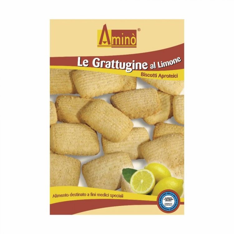 Nove Alpi Amino Le Grattuggine al Limone Biscotti Aproteici per Fini Medici Speciali 200 g