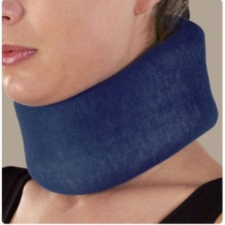 RO+TEN Collare Cervicale Gommapiuma Blu Misura M 8cm