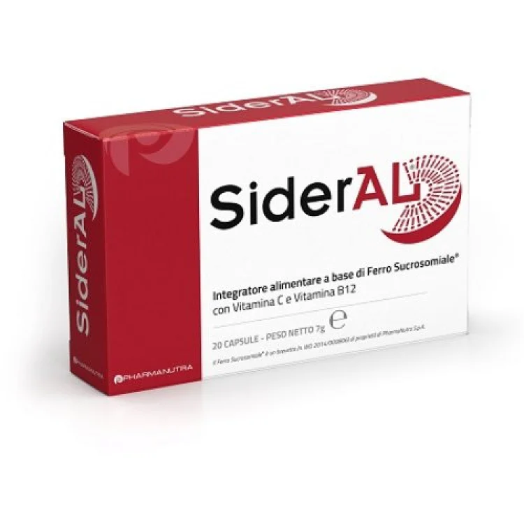 Sideral Integratore Alimentare Ferro Vitamina C B12 20 Capsule Sideral Integratore Alimentare Ferro Vitamina C B12 20 Capsule