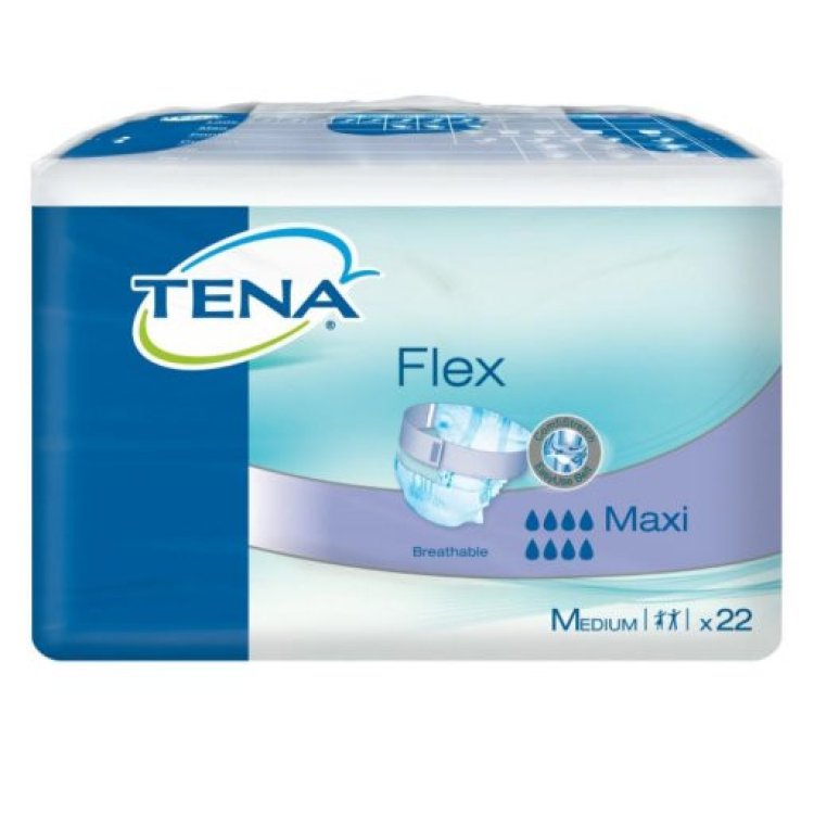 Tena Flex Maxi Pannolino Mutandina a Cintura Incontinenza Taglia M, 22 Pezzi