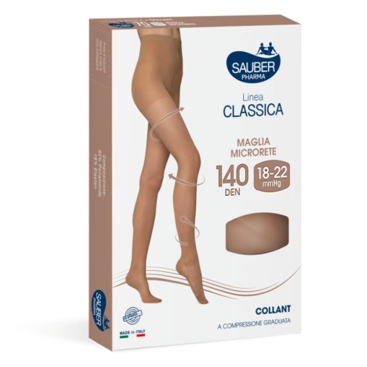 Sauber Linea Classica Collant 40 Den Marrone Bruciato Taglia 4
