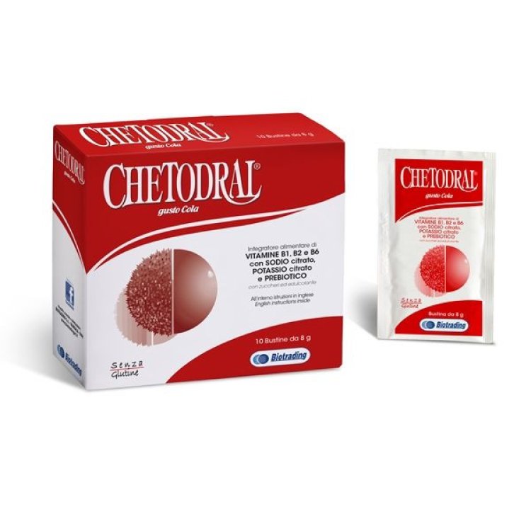Biotrading Chetodral Integratore Alimentare per Chetosi Gusto Cola 10 Bustine
