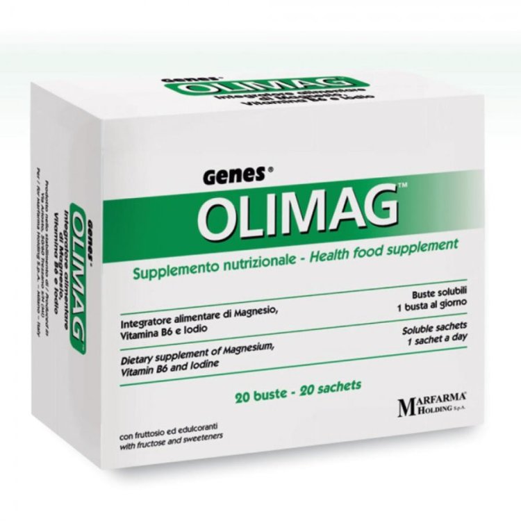 Mar-Farma Olimag Integratore Alimentare Magnesio e Vitamina B6, 20 Bustine Mar-Farma Olimag Integratore Alimentare Magnesio e Vitamina B6, 20 Bustine