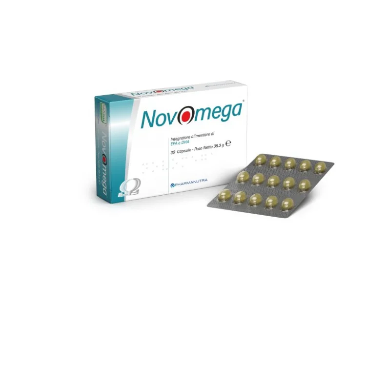 Pharmanutra Novomega Integratore Alimentare Omega-3 EPA DHA in Capsule Pharmanutra Novomega Integratore Alimentare Omega-3 EPA DHA in Capsule