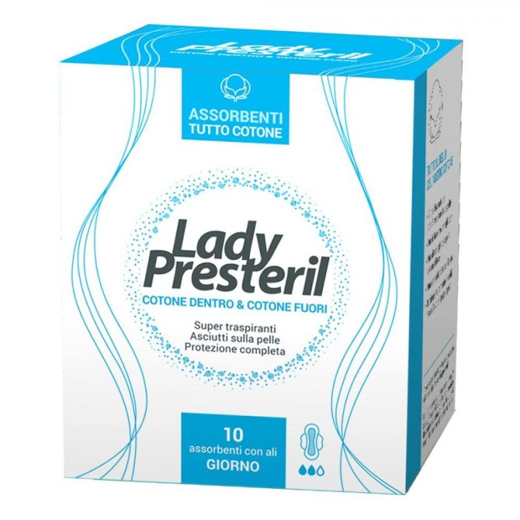 Lady Presteril Pocket Assorbenti Giorno con Ali, 10 Pezzi
