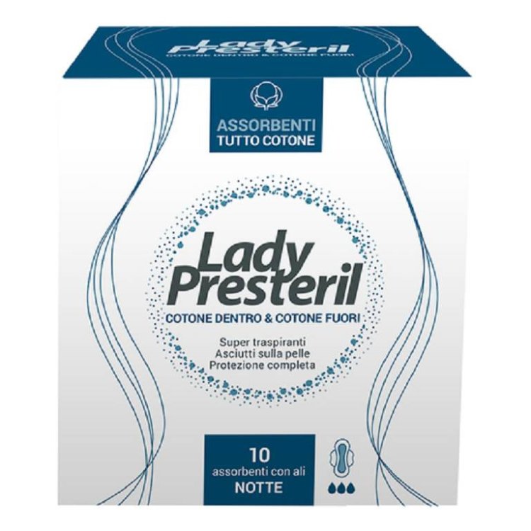 Lady Presteril Pocket Notte con Ali Assorbente Notte 10 Pezzi