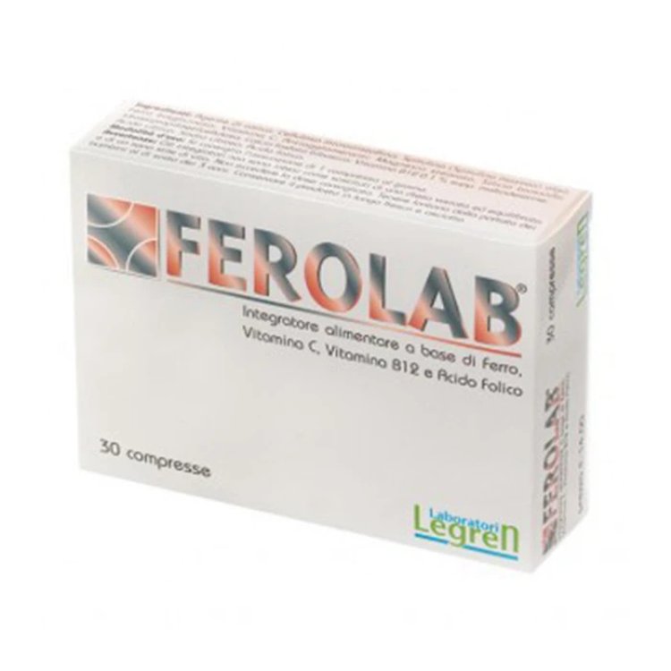 Laboratori Legren Ferolab Integratore Alimentare per Anemia - 30 Compresse