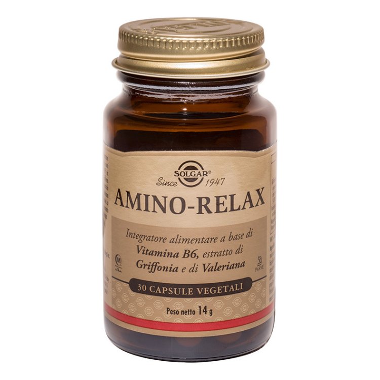 Solgar Amino Relax Integratore per Umore e Rilassamento - 30 Capsule Vegetali Solgar Amino Relax Integratore per Umore e Rilassamento - 30 Capsule Vegetali