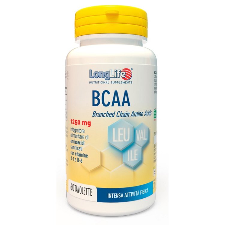 Longlife BCAA 1250mg Integratore per Sportivi 60 Tavolette