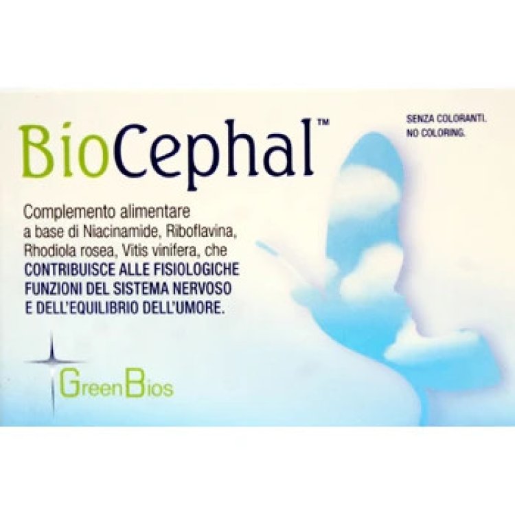 Green Bios Biocephal Integratore Alimentare Cefalee Nicotinamide 30 Capsule Green Bios Biocephal Integratore Alimentare Cefalee Nicotinamide 30 Capsule